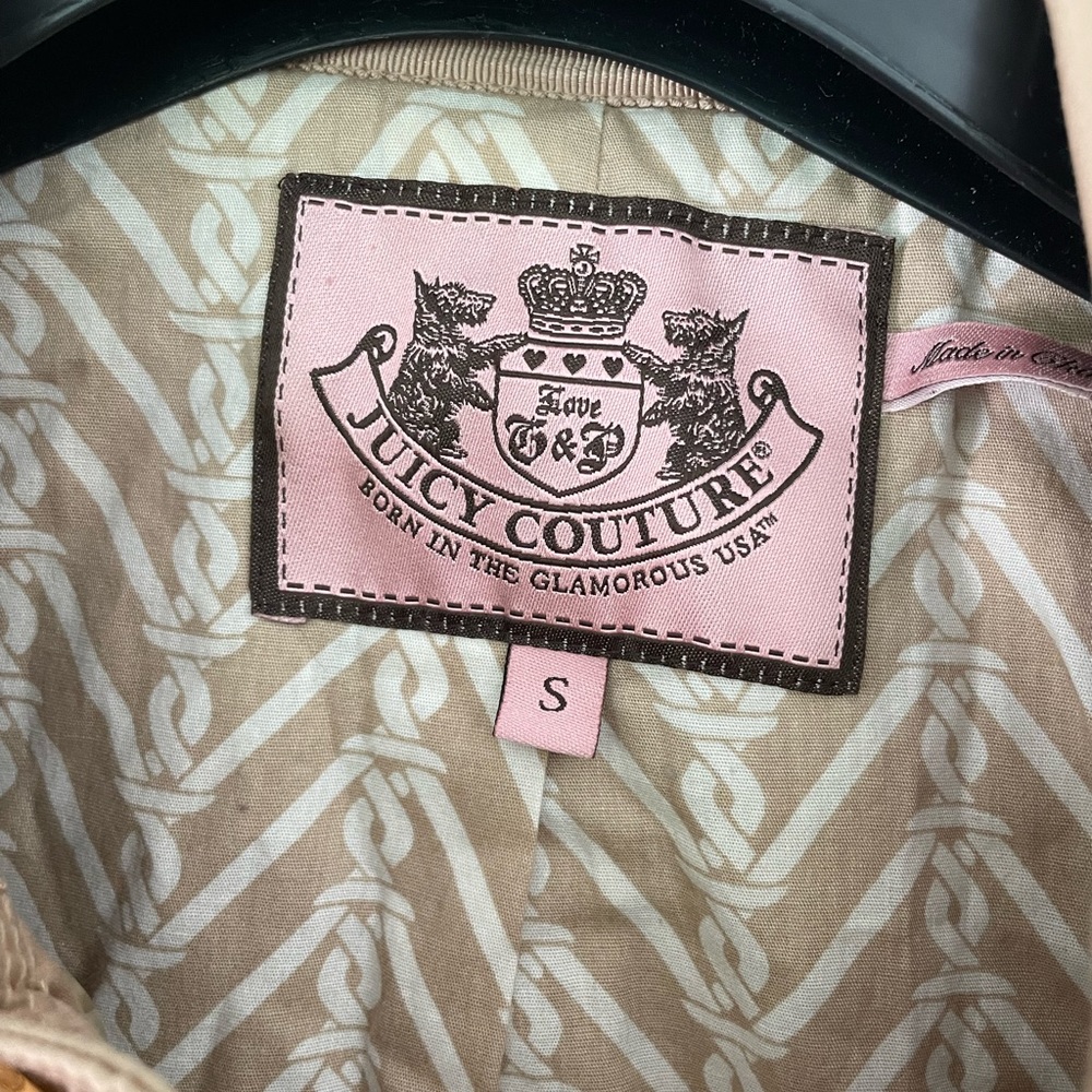 Juicy Couture Tan Quarter Sleeve Trench Coat - Picture 3 of 8